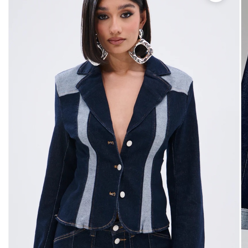 NWT AKIRA AMARA DENIM BLAZER S